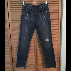 distressed skinny jeans